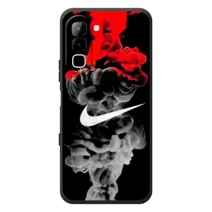 Силиконовый Чехол на Infinix Hot 70 с картинкой Nike (Nike дым)