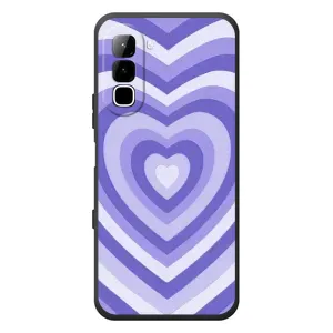 Чехлы с тематикой "Маленькие Сердечки" на Infinix Hot 70 (Сердце фиолет)