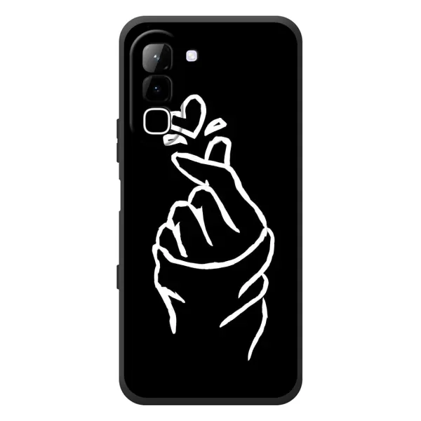 Чехол с рисунком «Сердце на черном» для Infinix Hot 70 Чехол с рисунком «Сердце на черном» для Infinix Hot 70