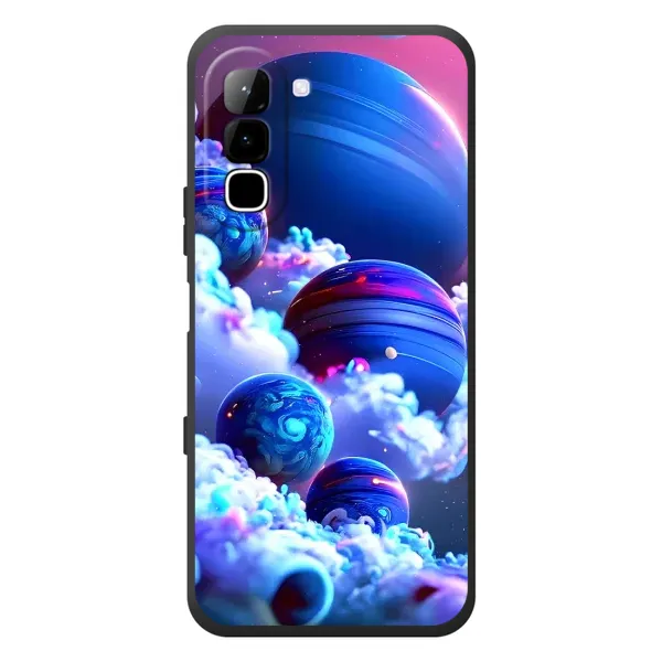 Чехол с рисунком «Синие планеты» для Infinix Hot 70 Чехол с рисунком «Синие планеты» для Infinix Hot 70