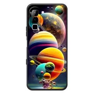 Чехол (ТПУ) с планетами на Infinix Hot 70 (Солнечна система)