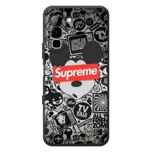 Чехол с Брендами одежды на Инфиникс Хот 70 (Supreme Маус)