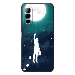 Чехол (ТПУ) с планетами на Infinix Hot 70 (To The moon)