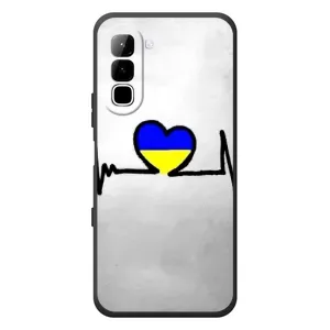 Силиконовый Чехол на Infinix Hot 70 (Я-Украина) (Украинская кардиограмма)