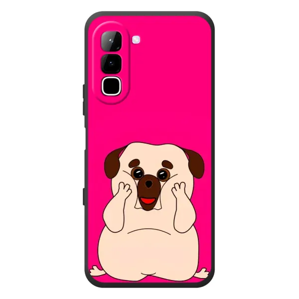 Чехол с рисунком «Веселый Мопсик» для Infinix Hot 70 Чехол с рисунком «Веселый Мопсик» для Infinix Hot 70