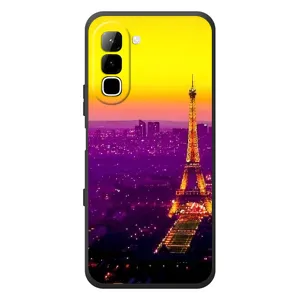Чохол Ейфелева Вежа на Infinix Hot 70 (Яскрава башня)