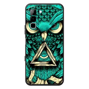 Чохли з принтом СОВИ для Infinix Hot 70 (Зелена сова)