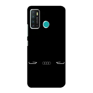 Силиконовый бампер с картинкой машины на Infinix Hot 9 / Hot 9 Pro (Силует Audi)