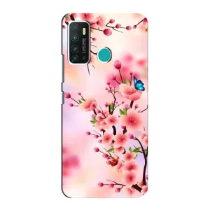 Чехол с принтом САКУРЫ на Infinix Hot 9 / Hot 9 Pro (Бабочки на сакуре)