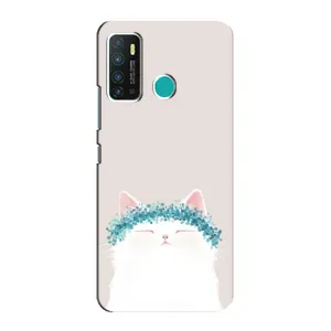 Чехол на тематику: Коты для Infinix Hot 9 / Hot 9 Pro (Белый котик)