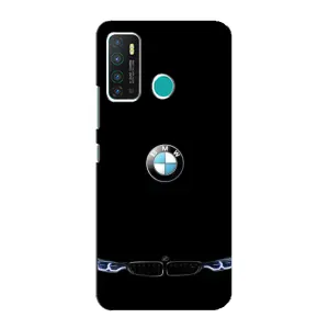 Силиконовый бампер с картинкой машины на Infinix Hot 9 / Hot 9 Pro (Черный BMW)