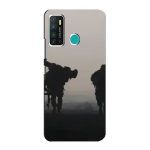 Чехлы на военную тематику для Infinix Hot 9 / Hot 9 Pro (Бой солдат)