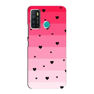 Чехлы с тематикой "Маленькие Сердечки" на Infinix Hot 9 / Hot 9 Pro (Чорные сердечки)