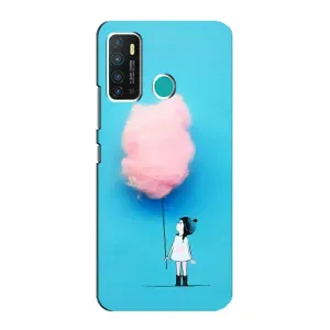 Девчачий Чехол для Infinix Hot 9 / Hot 9 Pro (Девочка с тучкой)