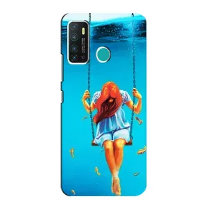 Чохол Стильні дівчата на Infinix Hot 9 / Hot 9 Pro (Дівчина на гойдалці)