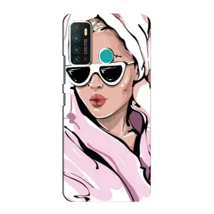 Чохол з картинкою Модні Дівчата Infinix Hot 9 / Hot 9 Pro (Дівчина в халаті)
