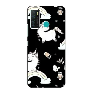 Чехол Unicorn на Infinix Hot 9 / Hot 9 Pro (Единорог с кофе)
