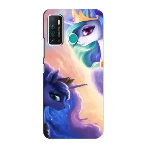 Чехол Unicorn на Infinix Hot 9 / Hot 9 Pro (Единорожки на тучках)