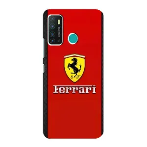 Силиконовый бампер с картинкой машины на Infinix Hot 9 / Hot 9 Pro (Ferrari Logo)