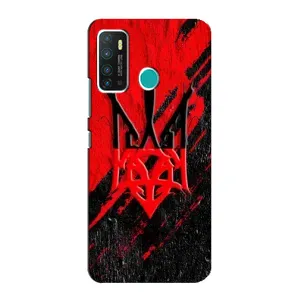 Чехлы УПА (Красно-Чёрный) на Infinix Hot 9 / Hot 9 Pro (Герб в цвете УПА)