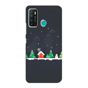 Силиконовый бампер на рождество для Infinix Hot 9 / Hot 9 Pro (Город зимний)