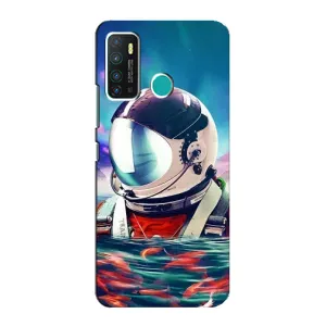 Силіконовый Чохол з принтом "Космонавти" на Infinix Hot 9 / Hot 9 Pro (Космонавт у воді)