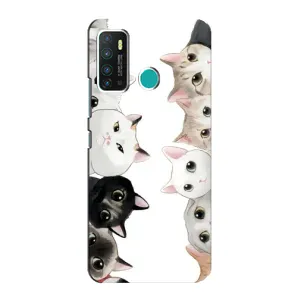 Силиконовый чехол с котиком для Infinix Hot 9 / Hot 9 Pro (Коты)