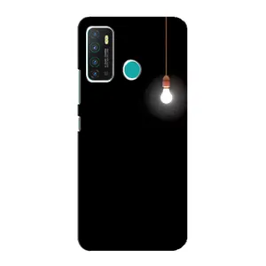 Чехол с картинками на черном фоне для Infinix Hot 9 / Hot 9 Pro (Лампочка)