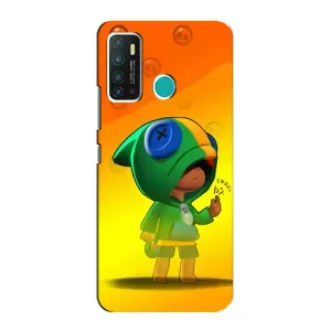 Чехол Бравл Старс для Infinix Hot 9 / Hot 9 Pro (LEON в кофте)