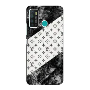 Чехол Стиль Louis Vuitton на Infinix Hot 9 / Hot 9 Pro (LV на белом)