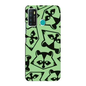 Силиконовый Чехол с Енотами на Infinix Hot 9 / Hot 9 Pro (Мордочки Енота)
