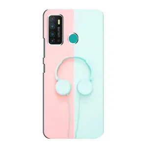 Девчачий Чехол для Infinix Hot 9 / Hot 9 Pro (Наушники)