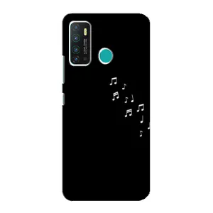 Чехол с картинками на черном фоне для Infinix Hot 9 / Hot 9 Pro (Ноты)