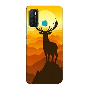 Чехлы с изображением разных животных для Infinix Hot 9 / Hot 9 Pro (Силуэт Оленя)