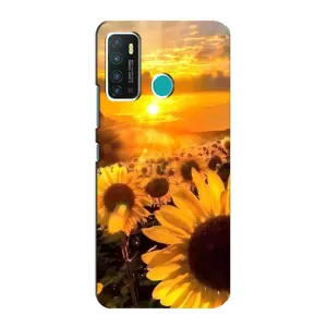 Чехол с Цветами для Infinix Hot 9 / Hot 9 Pro (поле подсолнухов)