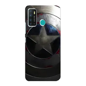 Чехол с Щитом Капитана Америки на Infinix Hot 9 / Hot 9 Pro (Ретро Щит Капитана)