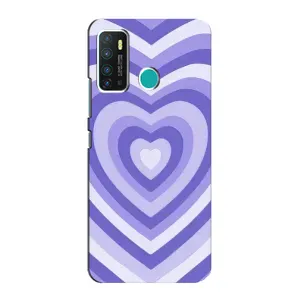 Чехлы с тематикой "Маленькие Сердечки" на Infinix Hot 9 / Hot 9 Pro (Сердце фиолет)
