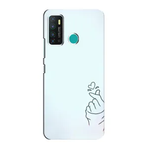Чехлы (Знак сердечка) на Infinix Hot 9 / Hot 9 Pro (Сердце на голубом)