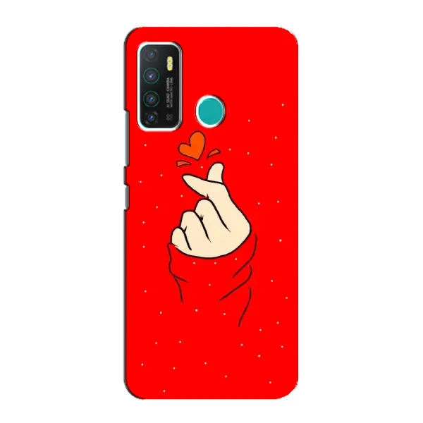 Чехол с рисунком «Сердце на красном» для Infinix Hot 9 / Hot 9 Pro