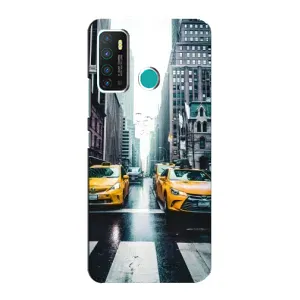 Силиконовый бампер (Работники) на Infinix Hot 9 / Hot 9 Pro (Такси)