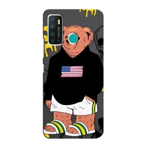 Чехлы Мишка Тедди для Инфиникс Нот 9 / Нот 9 про (Teddy USA)