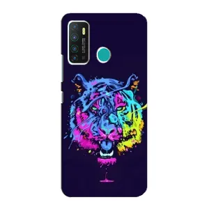 Силиконовый бампер с картинкой животных для Infinix Hot 9 / Hot 9 Pro (Тигр-Арт)
