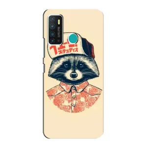 Силиконовый Чехол с Енотами на Infinix Hot 9 / Hot 9 Pro (В кепчику)