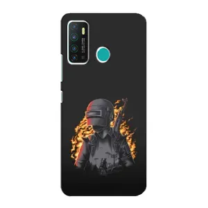 Чохол з картинкою "Герой Pubg" на Infinix Hot 9 / Hot 9 Pro (В полум'ї)