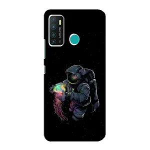 Силіконовый Чохол з принтом "Космонавти" на Infinix Hot 9 / Hot 9 Pro (В руках земля)