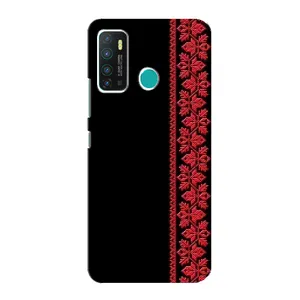 Силиконовый Чехол на Infinix Hot 9 / Hot 9 Pro с картинкой Вышиванки (Вышиванка на черном)