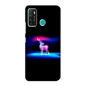 Силиконовый бампер с картинкой животных для Infinix Hot 9 / Hot 9 Pro (Яркий олень)