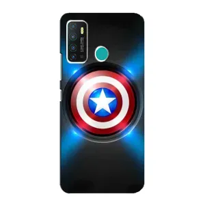 Чехол с Щитом Капитана Америки на Infinix Hot 9 / Hot 9 Pro (Яркий Щит Капитана)