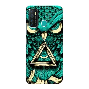 Чехлы с принтом СОВЫ для Infinix Hot 9 / Hot 9 Pro (Зеленая сова)