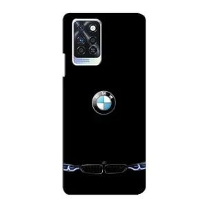 Силиконовый бампер с картинкой машины на Infinix Note 10 Pro (Черный BMW)